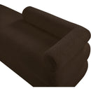 Meridian Kennedy Brown Faux Shearling Teddy Fabric Bench IMAGE 9