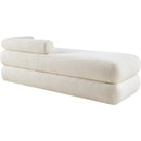 Meridian Kennedy Cream Faux Shearling Teddy Fabric Bench IMAGE 7