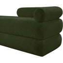 Meridian Kennedy Green Faux Shearling Teddy Fabric Bench IMAGE 10