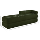Meridian Kennedy Green Faux Shearling Teddy Fabric Bench IMAGE 13