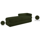 Meridian Kennedy Green Faux Shearling Teddy Fabric Bench IMAGE 14