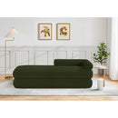 Meridian Kennedy Green Faux Shearling Teddy Fabric Bench IMAGE 2