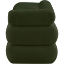Meridian Kennedy Green Faux Shearling Teddy Fabric Bench IMAGE 4