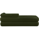 Meridian Kennedy Green Faux Shearling Teddy Fabric Bench IMAGE 5