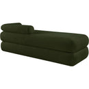 Meridian Kennedy Green Faux Shearling Teddy Fabric Bench IMAGE 7