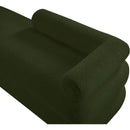 Meridian Kennedy Green Faux Shearling Teddy Fabric Bench IMAGE 9
