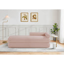 Meridian Kennedy Pink Faux Shearling Teddy Fabric Bench IMAGE 2