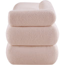 Meridian Kennedy Pink Faux Shearling Teddy Fabric Bench IMAGE 4