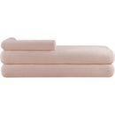 Meridian Kennedy Pink Faux Shearling Teddy Fabric Bench IMAGE 5