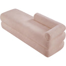 Meridian Kennedy Pink Faux Shearling Teddy Fabric Bench IMAGE 8