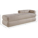 Meridian Kennedy Beige Chenille Fabric Bench IMAGE 13