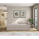 Meridian Kennedy Beige Chenille Fabric Bench IMAGE 2