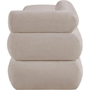 Meridian Kennedy Beige Chenille Fabric Bench IMAGE 4