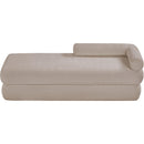 Meridian Kennedy Beige Chenille Fabric Bench IMAGE 6
