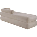 Meridian Kennedy Beige Chenille Fabric Bench IMAGE 7