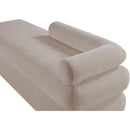 Meridian Kennedy Beige Chenille Fabric Bench IMAGE 9