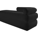 Meridian Kennedy Black Chenille Fabric Bench IMAGE 10