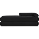 Meridian Kennedy Black Chenille Fabric Bench IMAGE 3