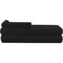 Meridian Kennedy Black Chenille Fabric Bench IMAGE 5