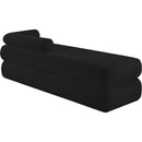 Meridian Kennedy Black Chenille Fabric Bench IMAGE 7