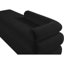 Meridian Kennedy Black Chenille Fabric Bench IMAGE 9