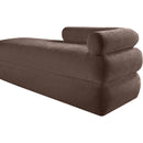 Meridian Kennedy Brown Chenille Fabric Bench IMAGE 10