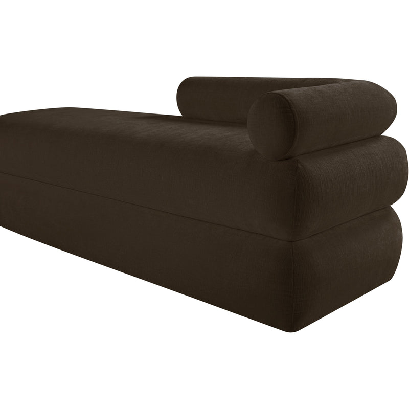 Meridian Kennedy Brown Chenille Fabric Bench IMAGE 10
