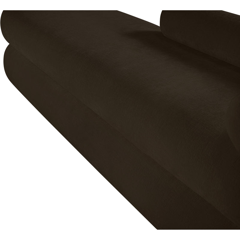 Meridian Kennedy Brown Chenille Fabric Bench IMAGE 11