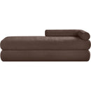 Meridian Kennedy Brown Chenille Fabric Bench IMAGE 3