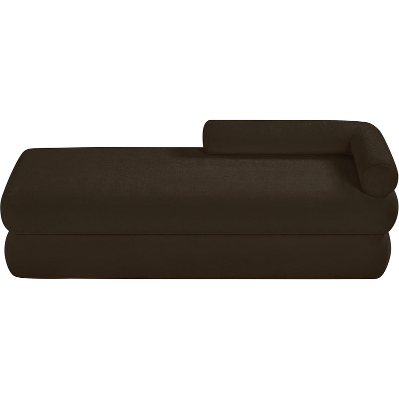 Meridian Kennedy Brown Chenille Fabric Bench IMAGE 6