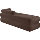 Meridian Kennedy Brown Chenille Fabric Bench IMAGE 7