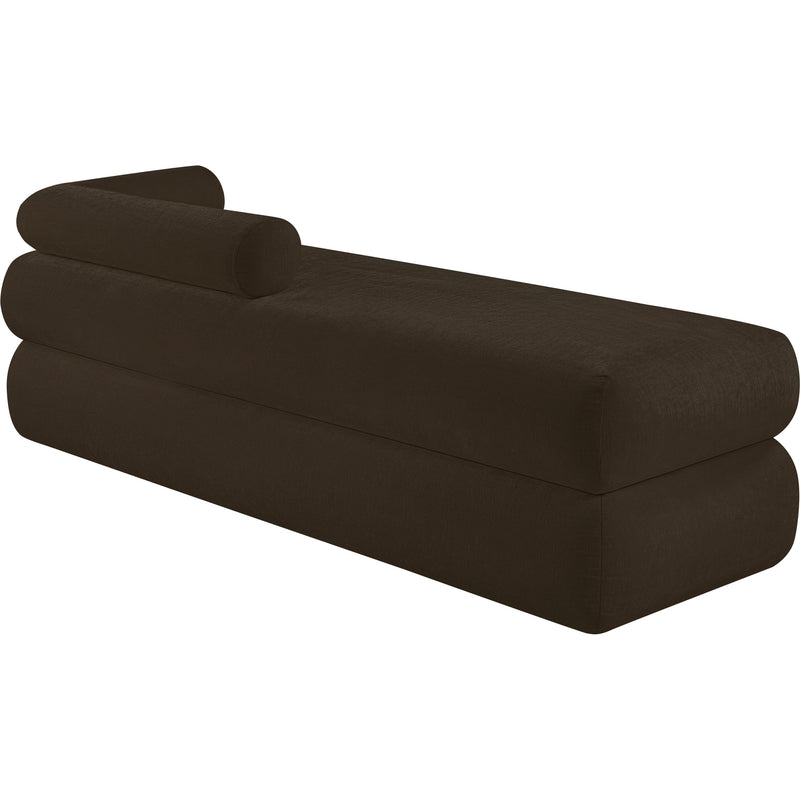 Meridian Kennedy Brown Chenille Fabric Bench IMAGE 7