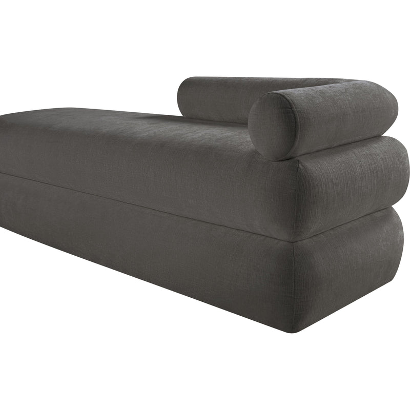 Meridian Kennedy Grey Chenille Fabric Bench IMAGE 10