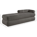 Meridian Kennedy Grey Chenille Fabric Bench IMAGE 13