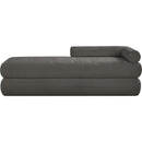 Meridian Kennedy Grey Chenille Fabric Bench IMAGE 3