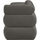 Meridian Kennedy Grey Chenille Fabric Bench IMAGE 4