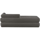 Meridian Kennedy Grey Chenille Fabric Bench IMAGE 5