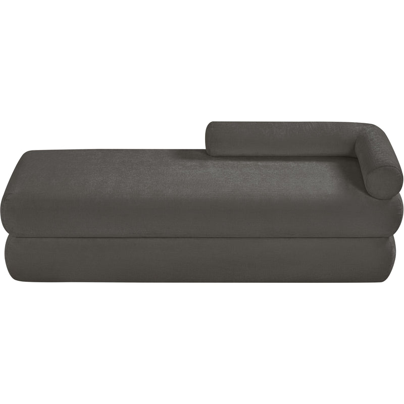 Meridian Kennedy Grey Chenille Fabric Bench IMAGE 6