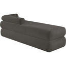 Meridian Kennedy Grey Chenille Fabric Bench IMAGE 7