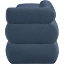 Meridian Kennedy Light Blue Chenille Fabric Bench IMAGE 4