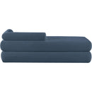 Meridian Kennedy Light Blue Chenille Fabric Bench IMAGE 5