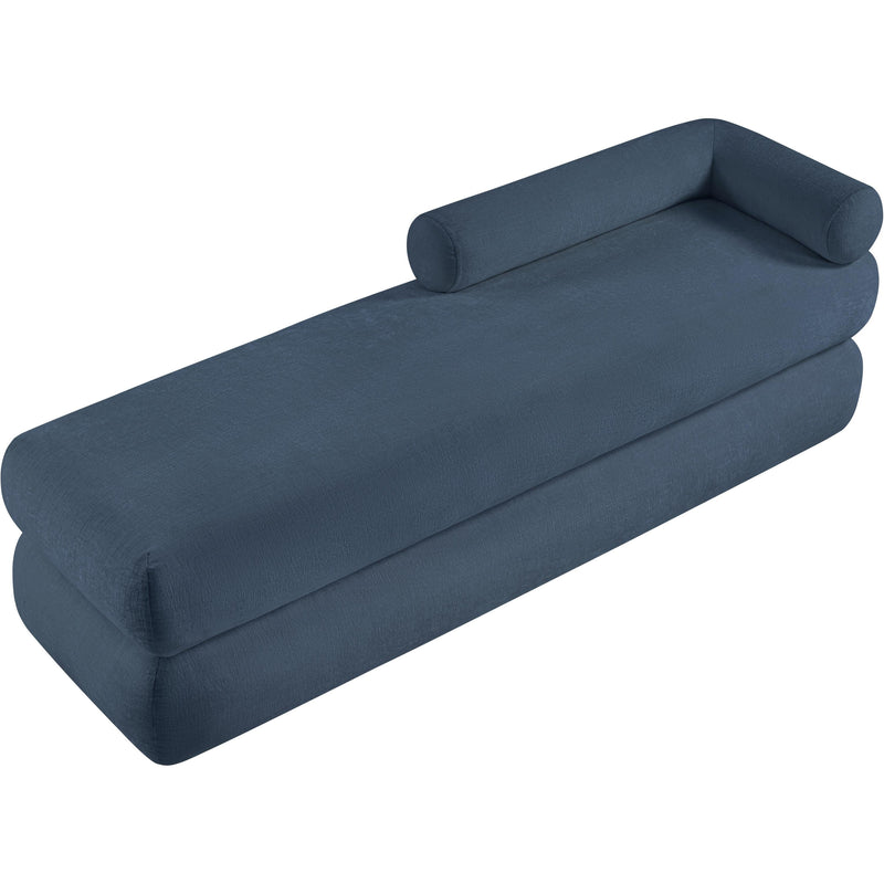 Meridian Kennedy Light Blue Chenille Fabric Bench IMAGE 8