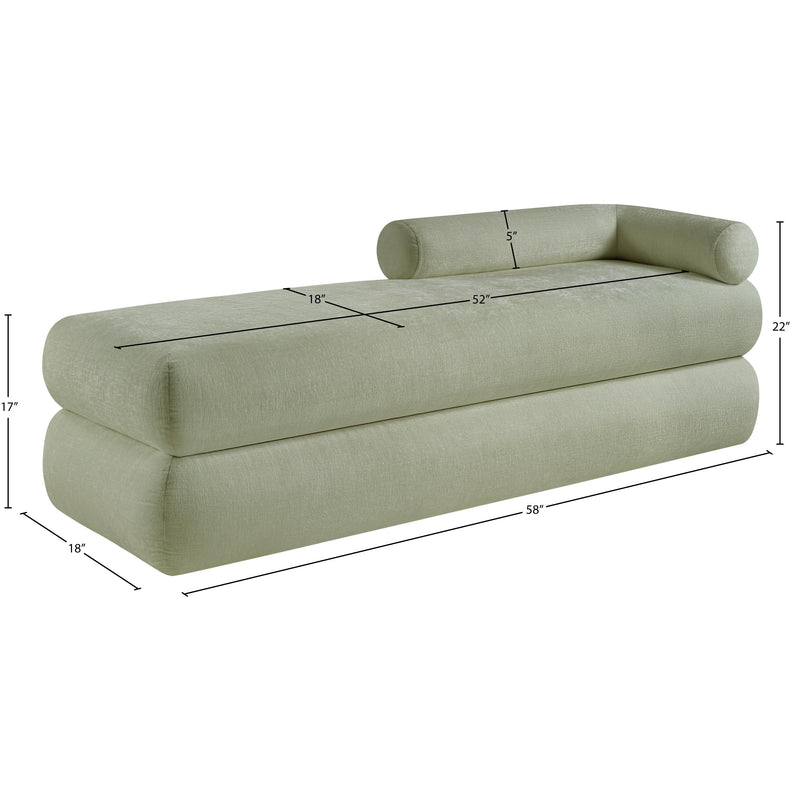 Meridian Kennedy Mint Chenille Fabric Bench IMAGE 13