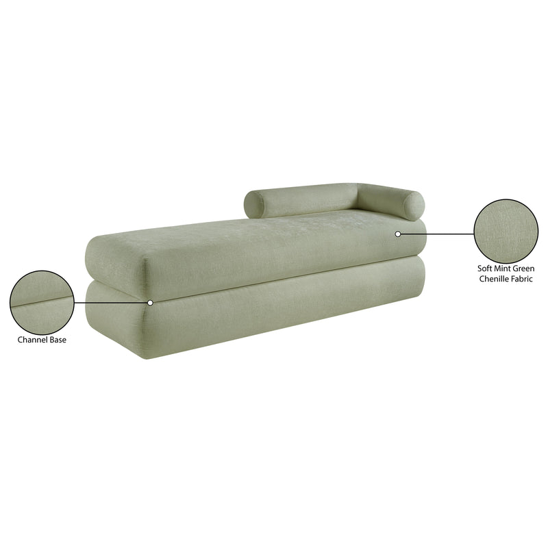 Meridian Kennedy Mint Chenille Fabric Bench IMAGE 14