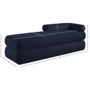 Meridian Kennedy Navy Chenille Fabric Bench IMAGE 13