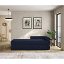 Meridian Kennedy Navy Chenille Fabric Bench IMAGE 2