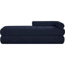 Meridian Kennedy Navy Chenille Fabric Bench IMAGE 3