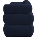 Meridian Kennedy Navy Chenille Fabric Bench IMAGE 4