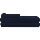 Meridian Kennedy Navy Chenille Fabric Bench IMAGE 5