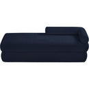 Meridian Kennedy Navy Chenille Fabric Bench IMAGE 6